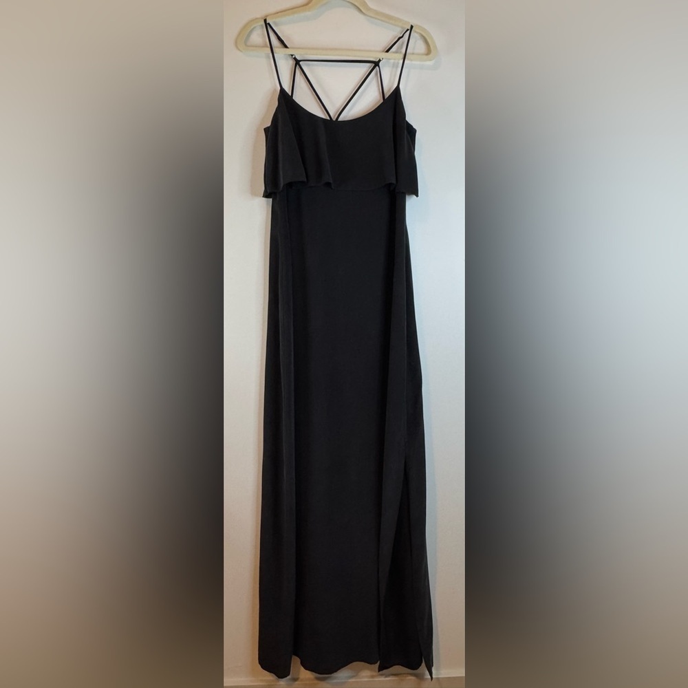 NEW Joie 100% Silk Black Strappy Maxi Dress Size S